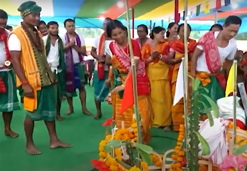 Bathow Puja Festival Bodo-People