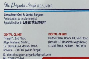 Dr Priyanka Singh Dental surgeon Kolkata