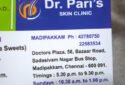 Dr. PARI'S Skin Clinic in Chennai, Tamil Nadu